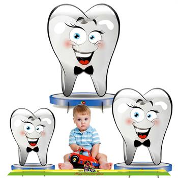 استند چوبی تم دندونی پسر 3 سایز