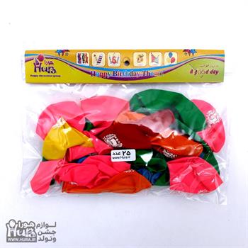 بادکنک چند رنگ تولدت مبارک 10 اینچ 25 عددی