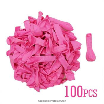 بادکنک صورتی مات 5 اینچ 100عددی