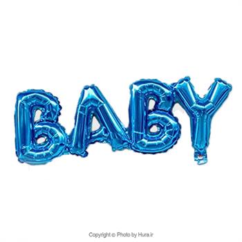بادکنک فویلی آبی مدل BABY پسر