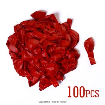 بادکنک مات قرمز 10 اینچ 100 عددی