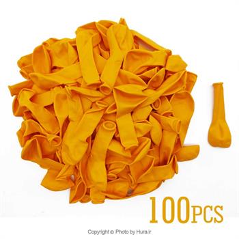 بادکنک نارنجی روشن مات 5 اینچ 100عددی