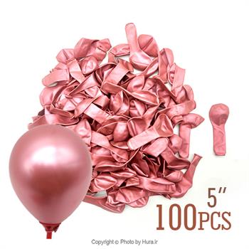 بادکنک کروم صورتی 5اینچ 100عددی