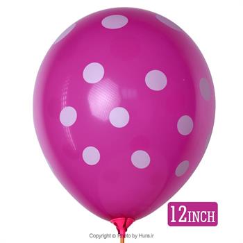 بادکنک بنفش خال سفید 12 اینچ