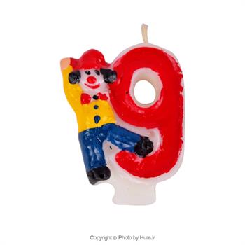 شمع عروسکی دلقک عدد 9