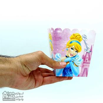 ظرف پاپ کورن تم سیندرلا 10 عددی