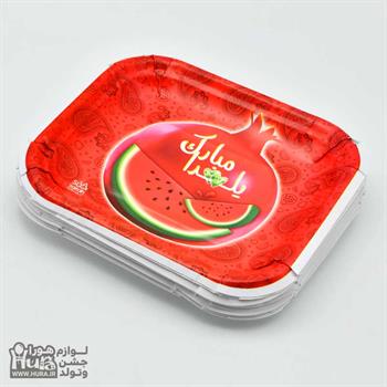 بشقاب و لیوان تم شب یلدا 12 عددی
