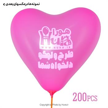 چاپ تبلیغاتی روی بادکنک قلبی بدون نی وگیره 200 عددی