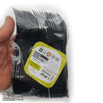 چنگال یکبارمصرف مشکی میوه خوری 24عددی