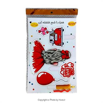 استند و استیکر ولنتاین روی کیک ضد آب K029