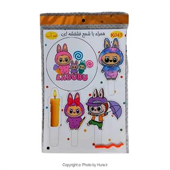 استند و استیکر لبوبو روی کیک ضد آب K045