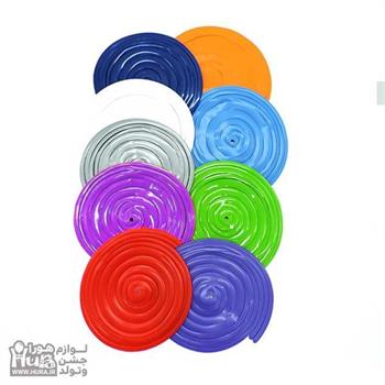 آویز بازشو پیچک سرخابی حلزونی طلقی 6 عددی