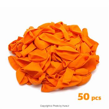 بادکنک نارنجی مات 10 اینچ 50 عددی