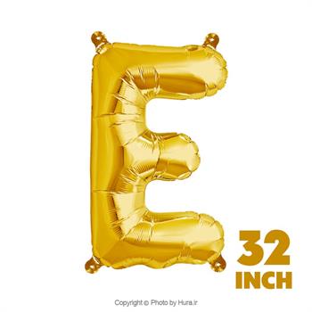 بادکنک حرف E فویلی طلایی 32 اینچ