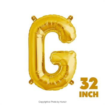 بادکنک حرف G فویلی طلایی 23 اینچ