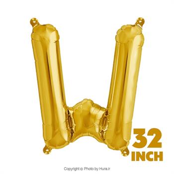 بادکنک فویلی حرف W طلایی 32 اینچ