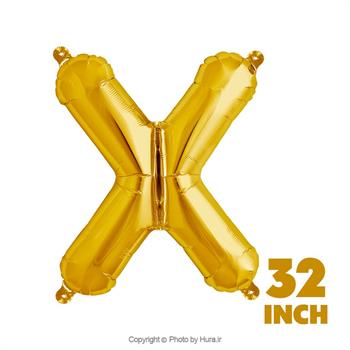 بادکنک فویلی حرف X طلایی 32 اینچ