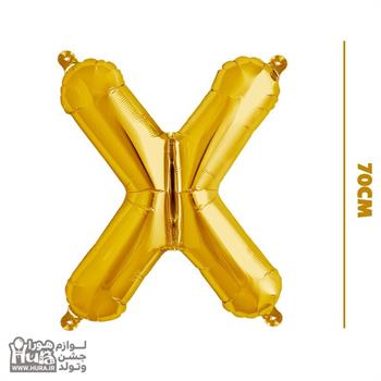 بادکنک فویلی حرف X طلایی 32 اینچ