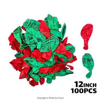 بادکنک سبز و قرمز هندوانه یلدا 100 عددی