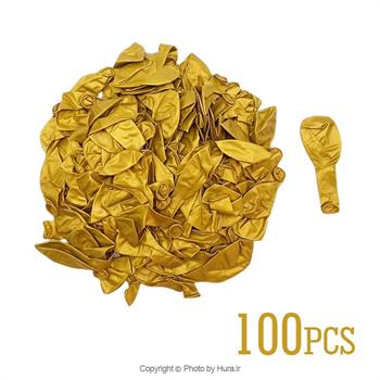 بادکنک طلایی براق 12 اینچ 100 عددی