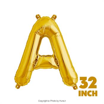 بادکنک فویلی حرف A طلایی 32 اینچ