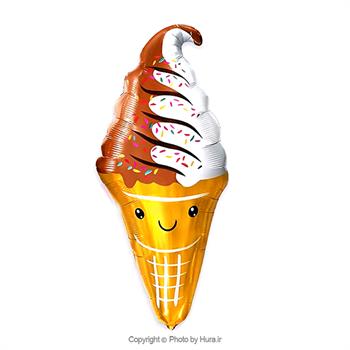 بادکنک فویلی بستنی قیفی مدل نونی خندان