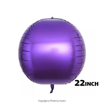 بادکنک فویلی بنفش کروم ORB کروی 22 اینچ