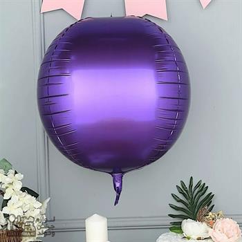 بادکنک فویلی بنفش کروم ORB کروی 22 اینچ