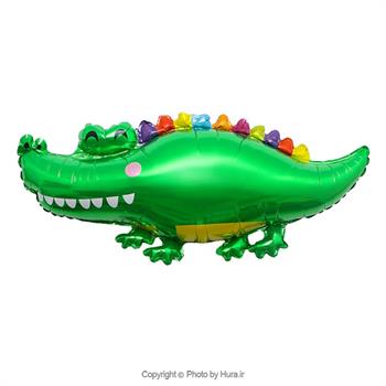 بادکنک فویلی تمساح مدل تیغ رنگی
