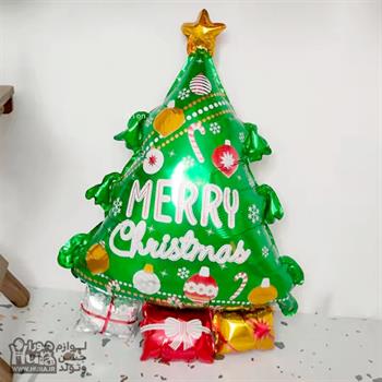 بادکنک فویلی درخت کاج مدل کریسمس