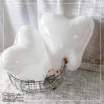 بادکنک فویلی دندونی سفید