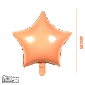 بادکنک فویلی ستاره نارنجی شبرنگ مات 18اینچ