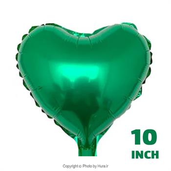بادکنک فویلی قلب سبز براق 10 اینچ