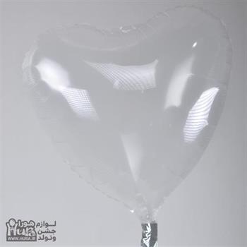 بادکنک فویلی قلب شیشه ای ریشه دار بنفش 18 اینچ