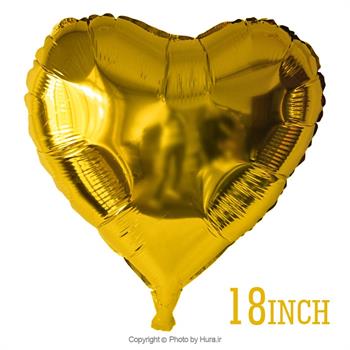 بادکنک فویلی قلب طلایی براق 18 اینچ