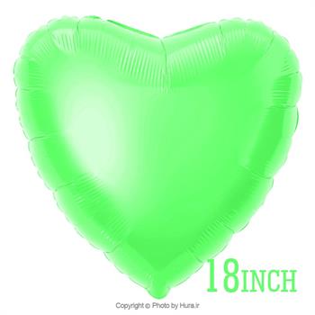 بادکنک فویلی قلب سبز مات 18 اینچ