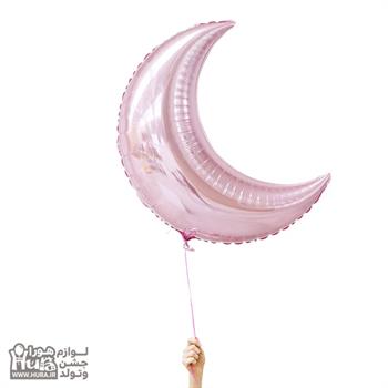 بادکنک فویلی ماه صورتی  18اینچ