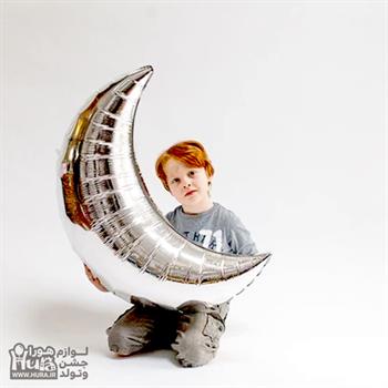 بادکنک فویلی ماه نقره ای