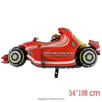 بادکنک فویلی مدل ماشین مسابقه قرمز