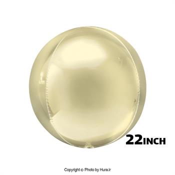 بادکنک فویلی کرمی خاکی ORB کروی 22 اینچ