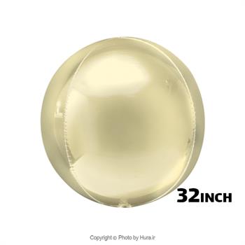 بادکنک فویلی کرمی خاکی ORB کروی 32 اینچ
