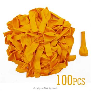 بادکنک نارنجی روشن مات 5 اینچ 100عددی