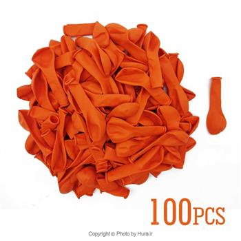 بادکنک نارنجی مات 5 اینچ 100عددی