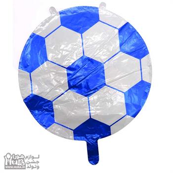 بادکنک فویلی گرد توپ آبی سفید  18 اینچ