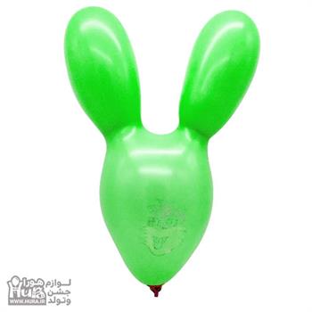 بادکنک خرگوش چاپ دار چند رنگ 12 اینچ 5 عددی تایلندی
