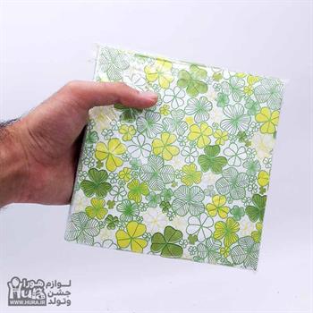دستمال کاغذی گل سبز 20 عددی ش 43