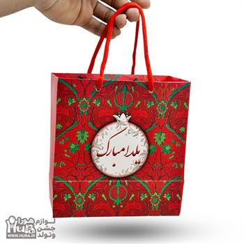 ساک دستی یلدا قرمز انار 16x15x9 سانتیمتر
