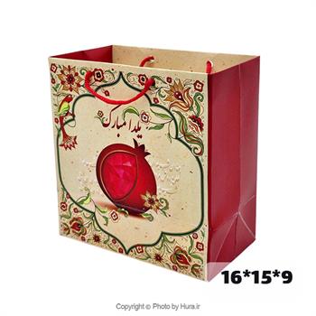 ساک دستی یلدا کرمی انار 16x15x9 سانتیمتر