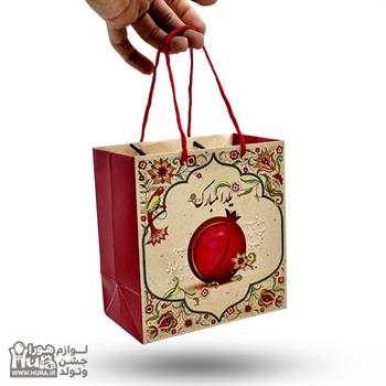 ساک دستی یلدا کرمی انار 16x15x9 سانتیمتر
