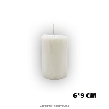 شمع استوانه سفید قطر 6 طول 9 سانت